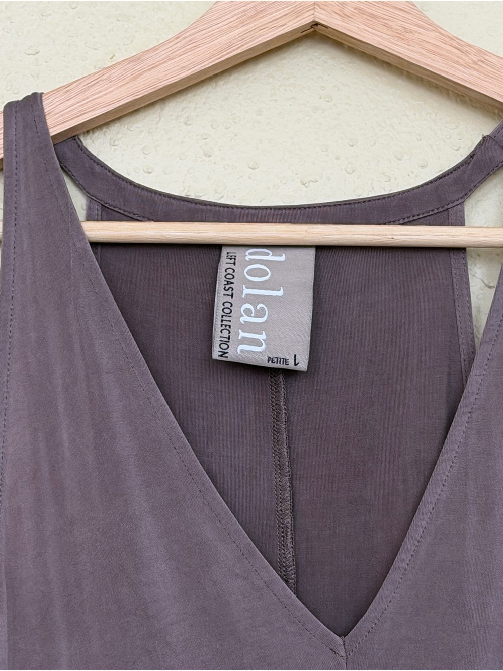 Dolan x Anthropologie | Left Coast Cupro Willa V-Neck Dress - Size Large Petite - Picture 3 of 5